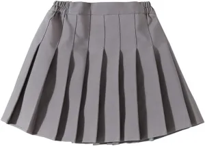 Toddler Baby Girls Pleated Skirt Elastic Waist School Uniform Mini Short Skirt