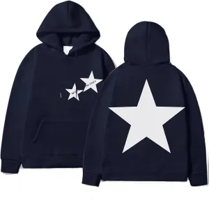Tuislay Y2k Star Graphic Hoodie Oversized Streetwear Hoodies For Women Vintage Aesthetic Hooded Sweatshirts Pullover Unisex