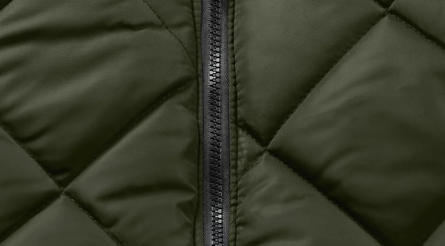 utcoco Mens Quilted Jacket Stand Collar Zip Up Casual Lightweight Down Jacket Winter Coat