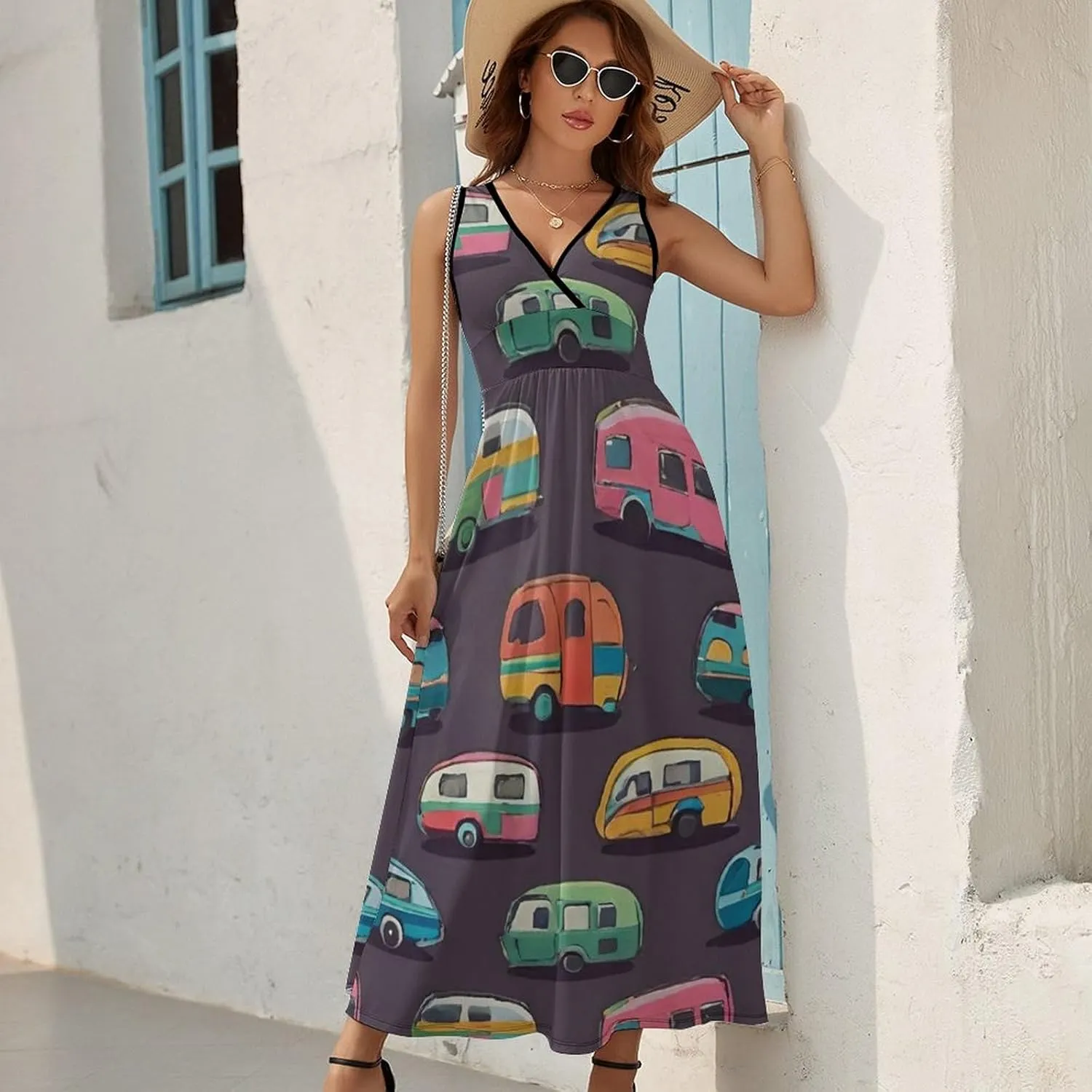 Women Girls 2025 Summer Swing Dress for Party Beach Date
