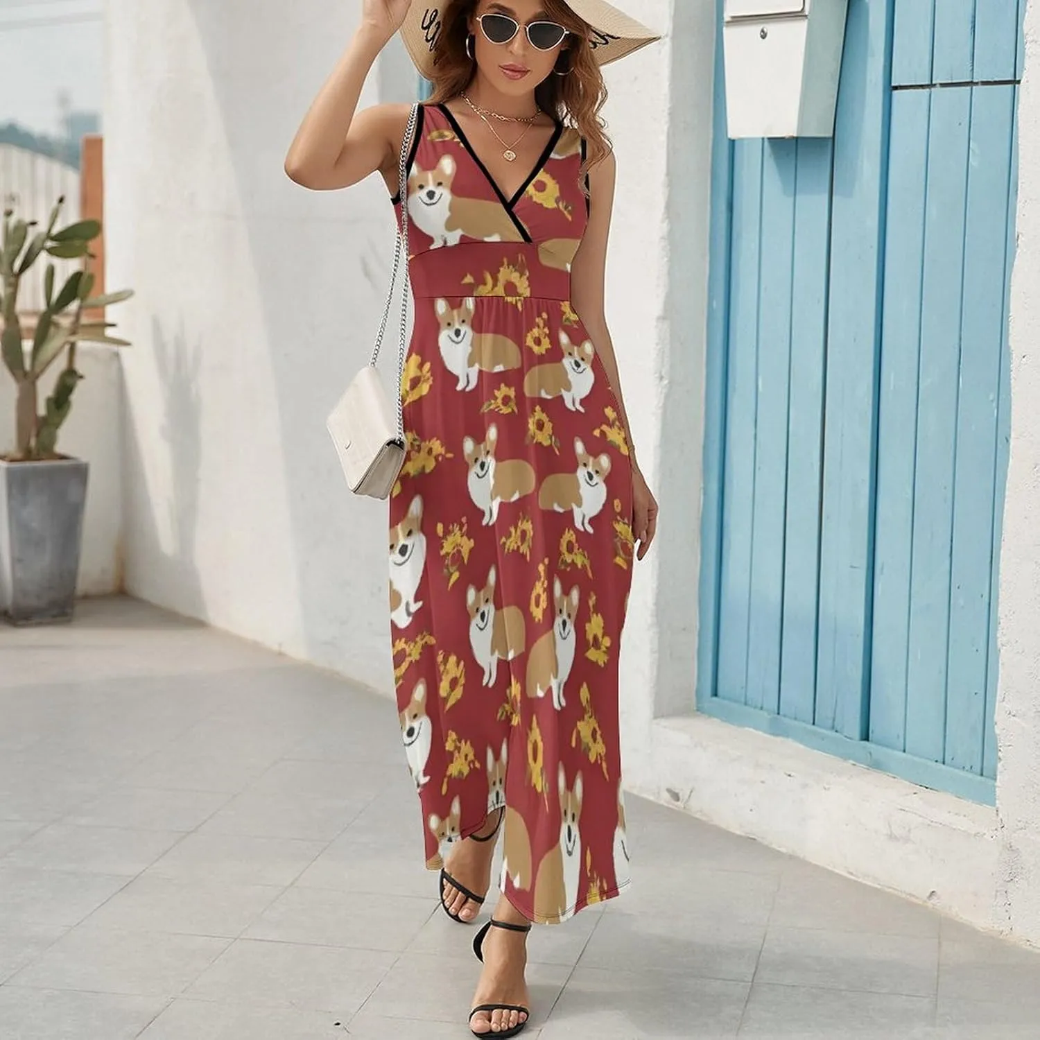 Women Girls Casual Flowy Long Dress for Party Holiday Beach