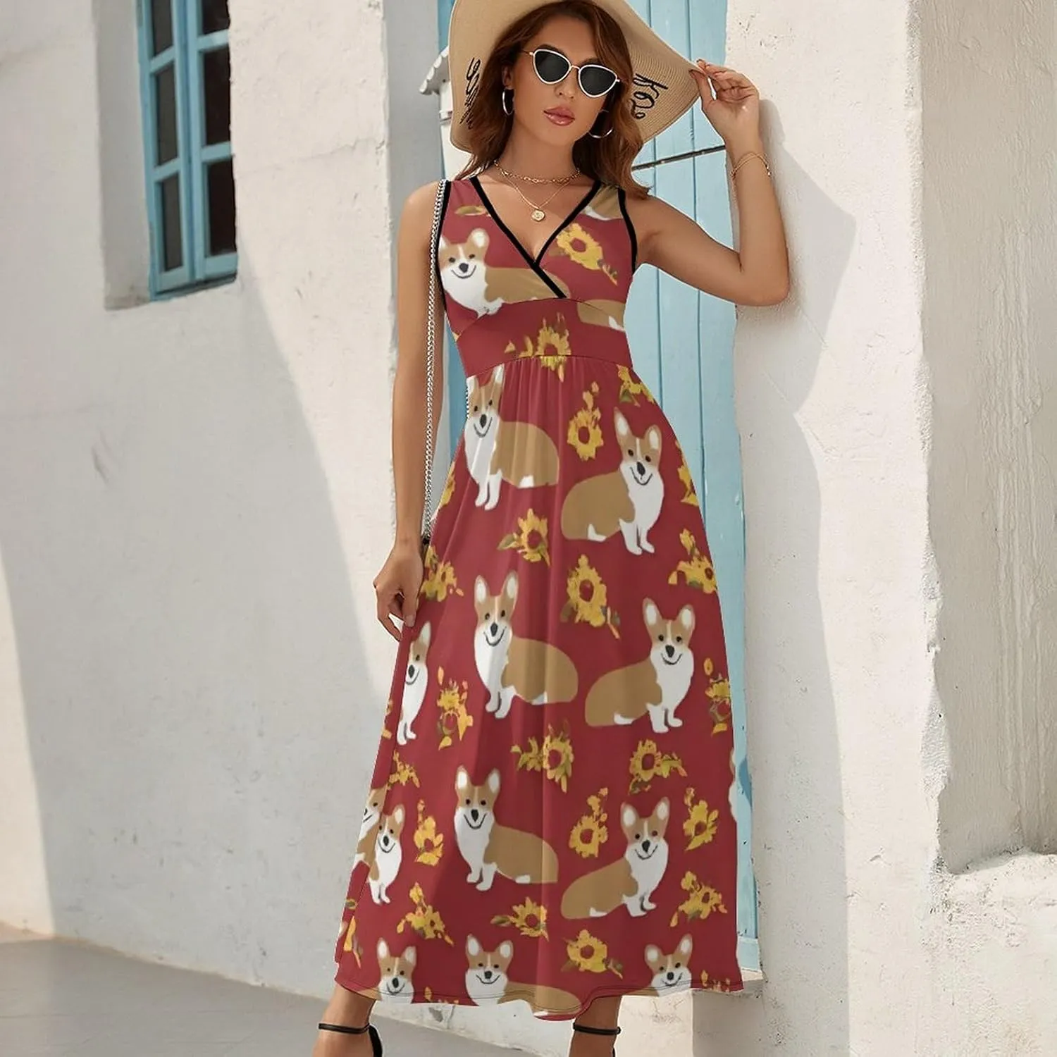 Women Girls Casual Flowy Long Dress for Party Holiday Beach