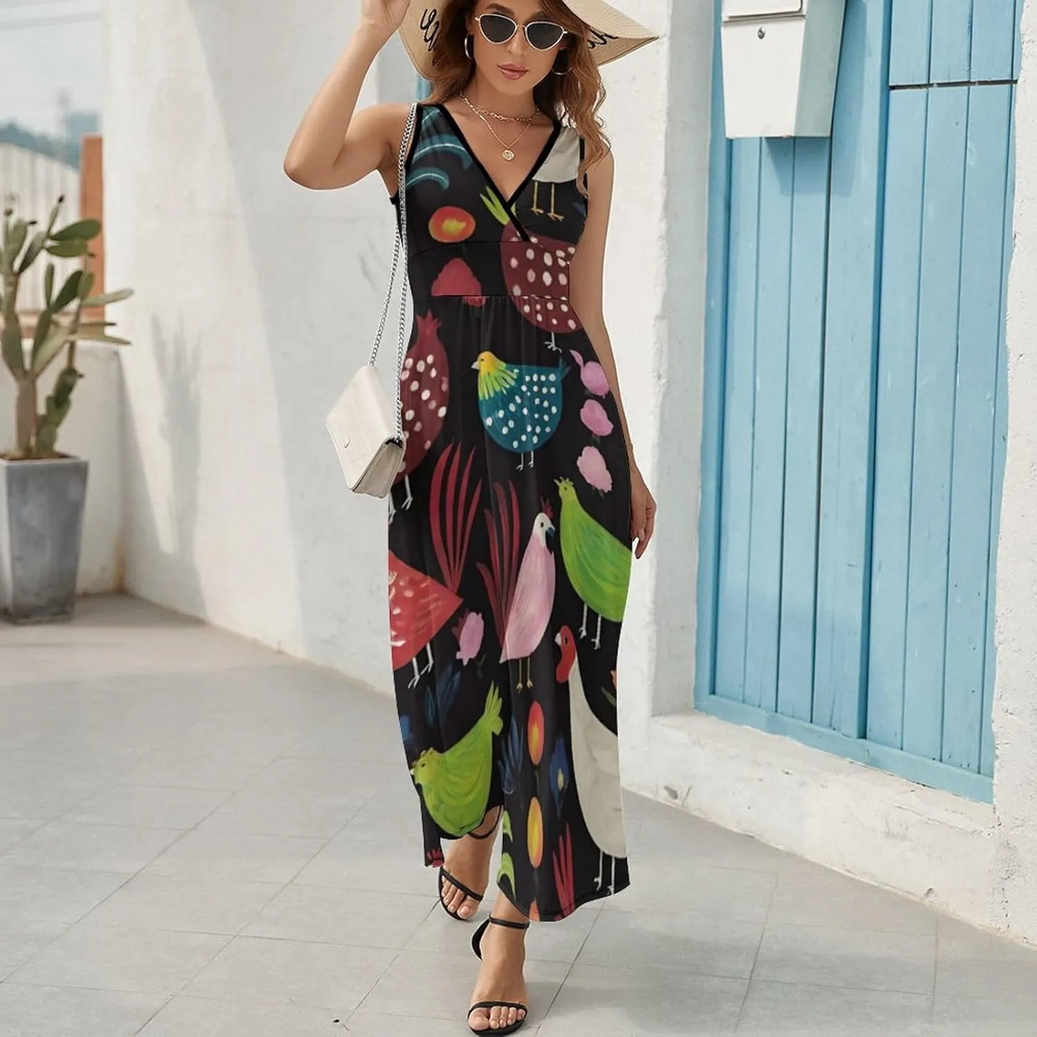 Women Girls Casual Flowy Long Dress for Party Holiday Beach