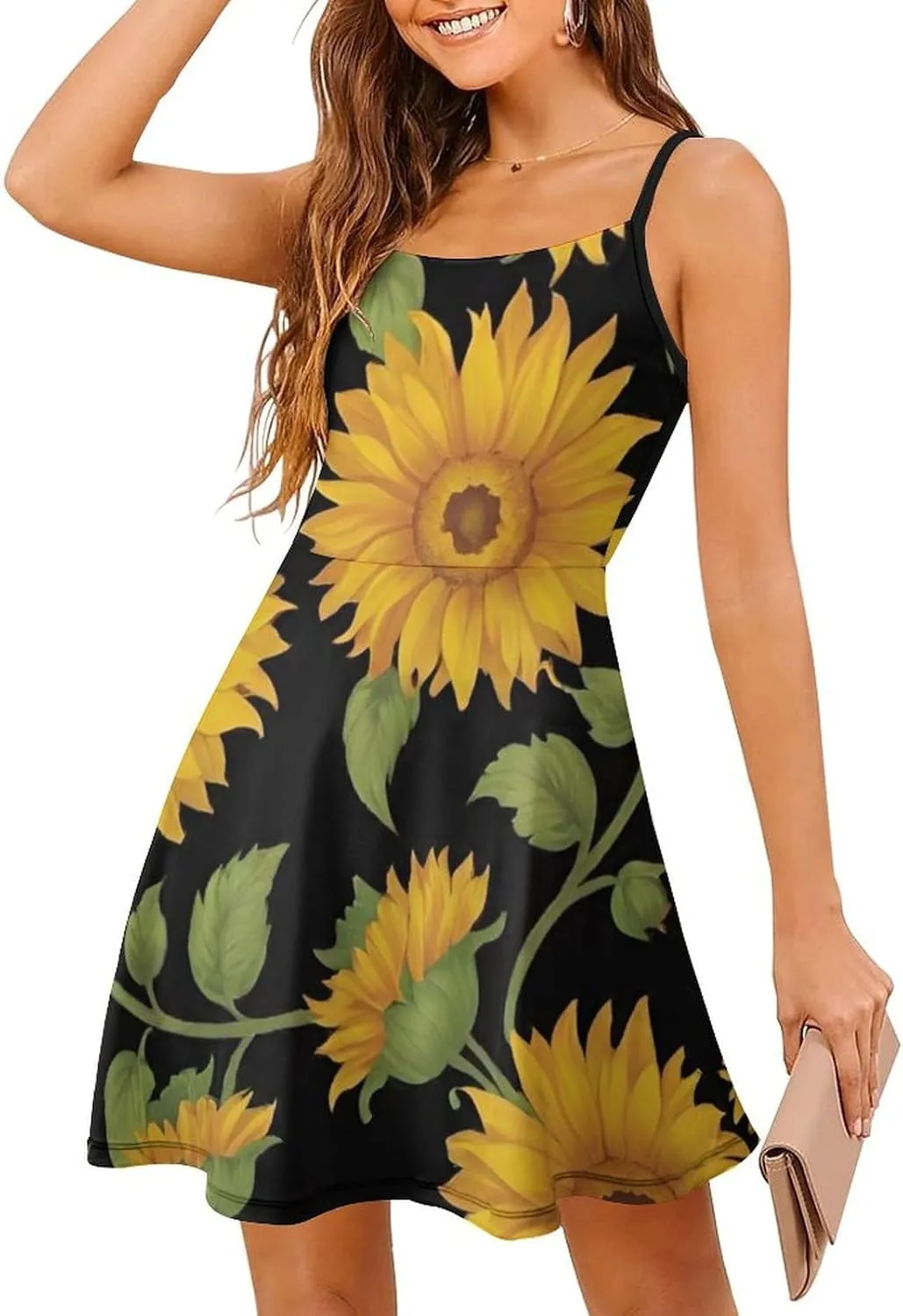 Women Girls Casual Flowy Long Dress for Party Holiday Beach