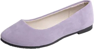 Women Girls Solid Big Size Slip On Flat Shallow Comfort Casual Single Shoes Shoes Casual Boots, 6.5