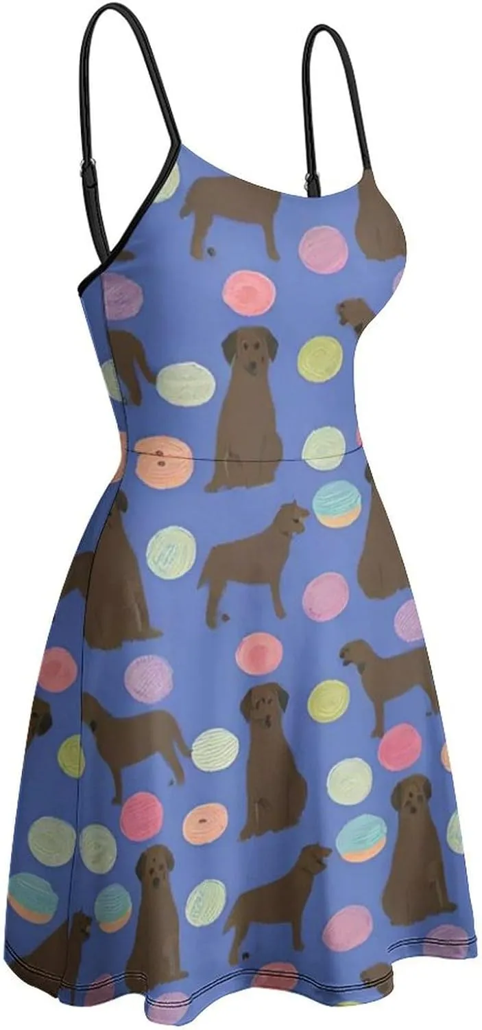 Women Ladies Casual Summer Flared Midi Dress for Vacation Party Wedding
