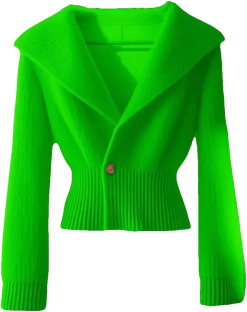 Women Long Sleeve V-Neck Slim Fit Button Knitted Cardigan Sweater
