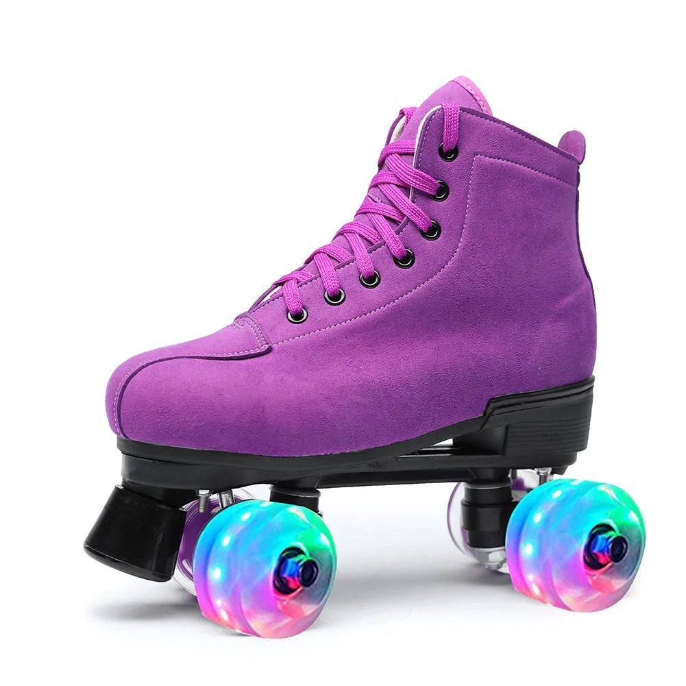 Women Roller Skates for Women Black Child High Top Quad Rink Skate Shoes