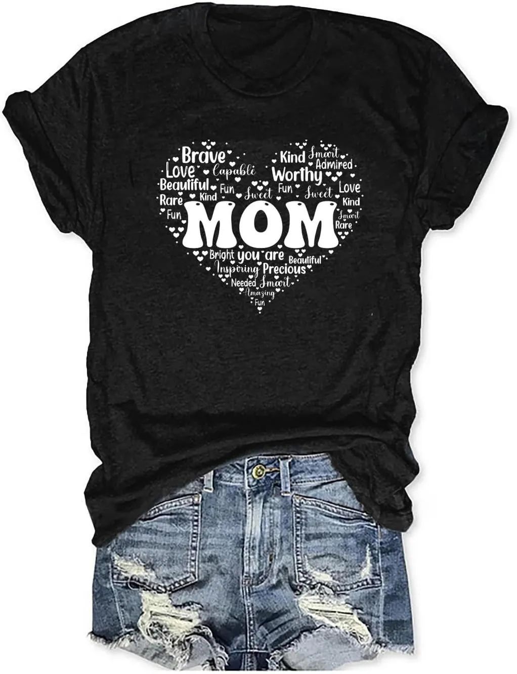 Womens Boy Mama Shirt Casual Letter Printed Boy Mom T-Shirts Short Sleeve Mother's Day Graphic Tee Tops