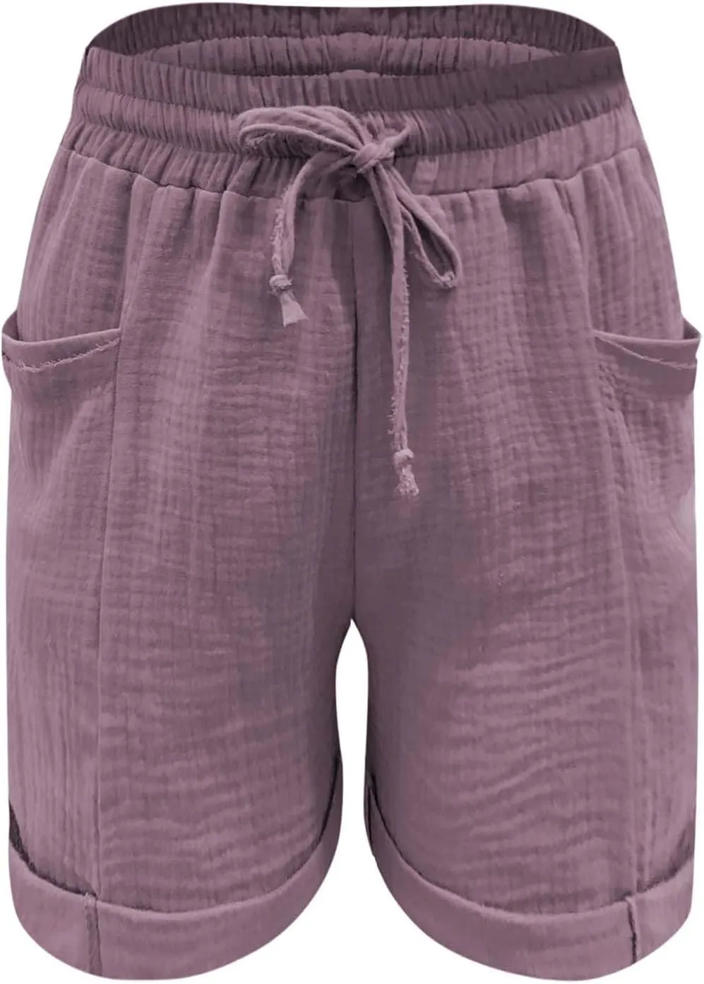 Womens Casaul Drawstring Linen Shorts Summer Hawaiian Beach Athletic Bermuda Sweatpant Elastic Waist Y2K Casual Short