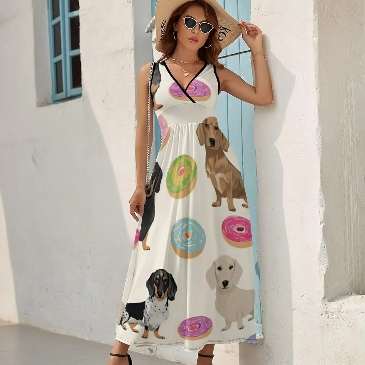 Women's Casual Flowy Long Dress for Vacation Party Wedding