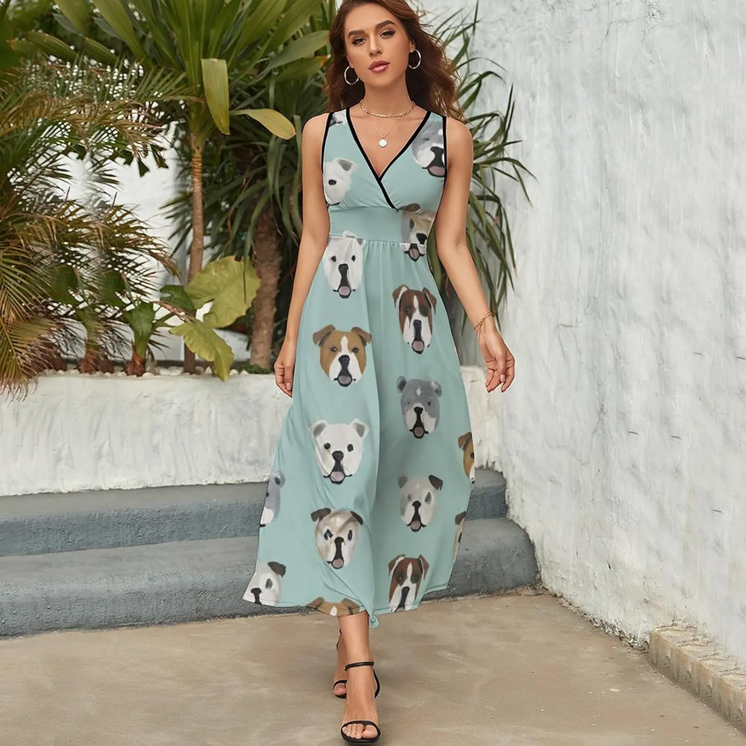 Women's Casual Flowy Long Dress for Vacation Party Wedding