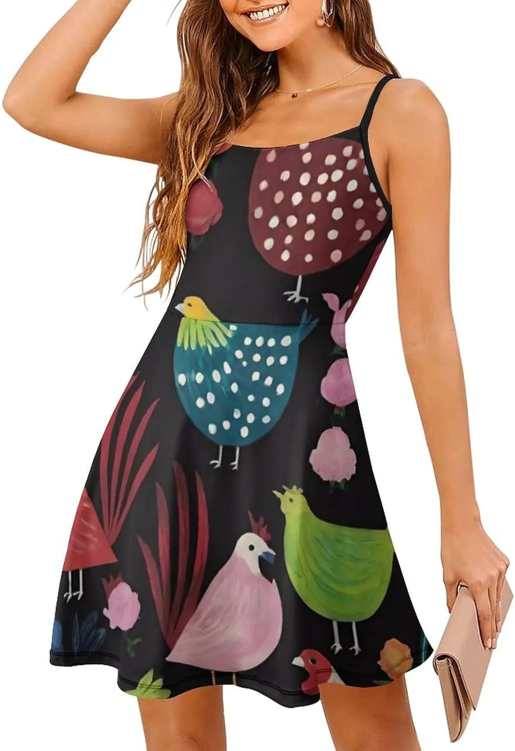 Women's Casual Loose Flowy Swing Shift Dresses for Vacation Party Wedding