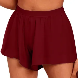 Women's Casual Pleated Shorts Stylish Skirts for Daily Wears Ultra High-Waist Butt Lift Shorts Fashion Stretch Skirts