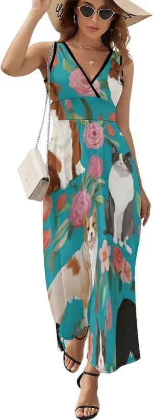 Women's Casual Swing Midi Sun Dress for Party Beach Date