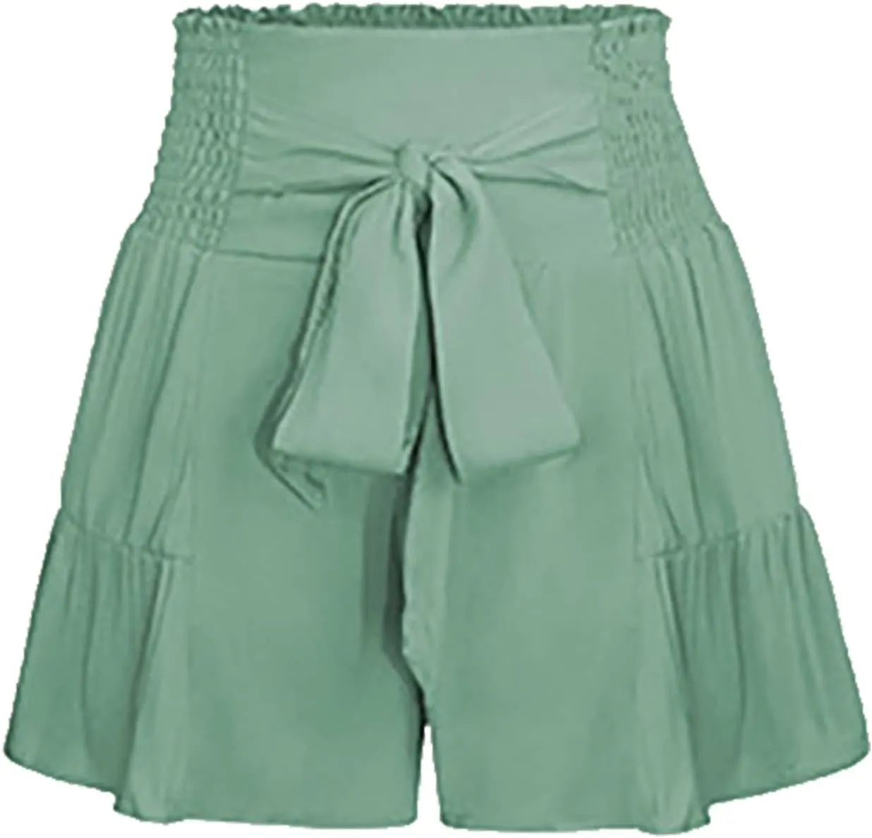 Women's Cute Skirts Ruffle Flowy Mini Skirts Comfy High Waist Flared Casual Beach Short Skirts Trendy Pleated Skirts