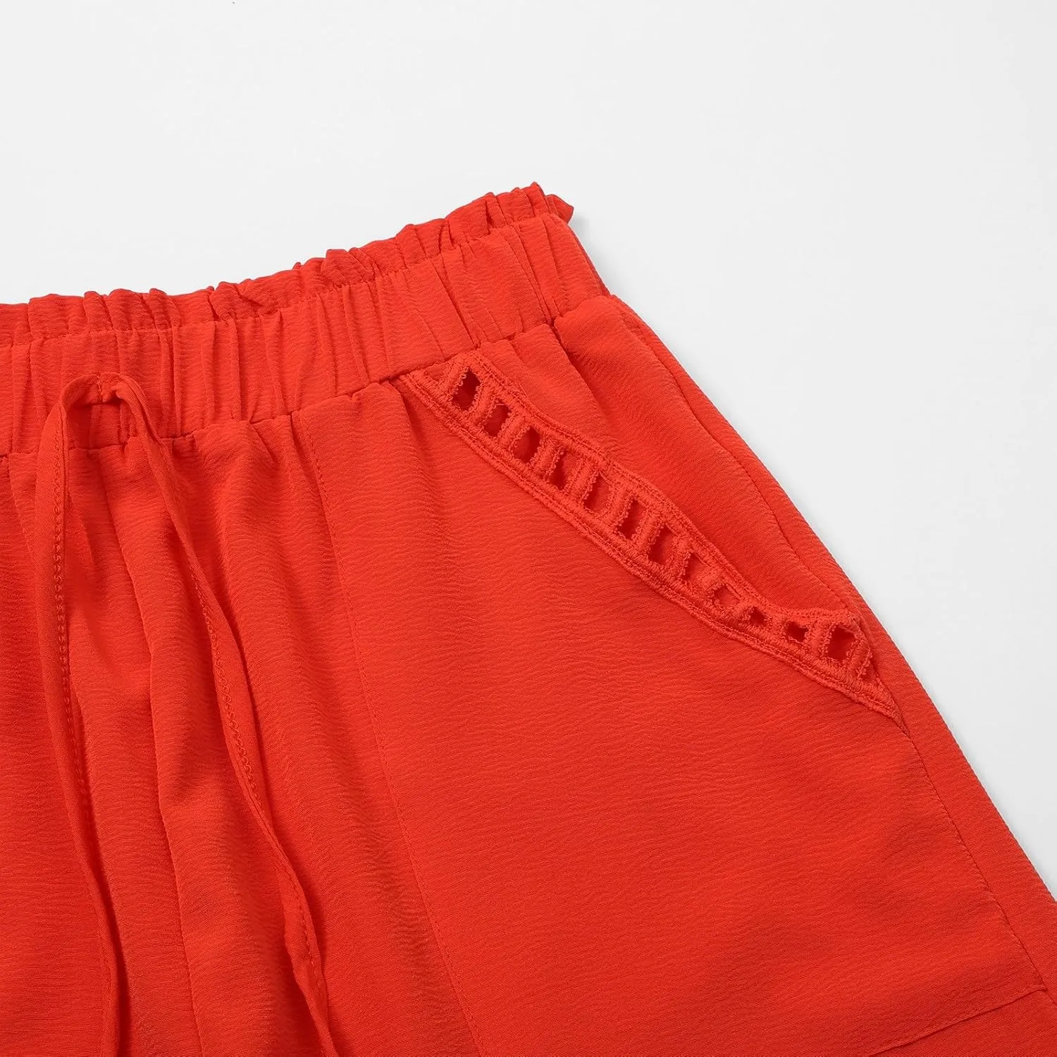 Women's Fashion Drawstring Shorts Casual Vacations Beach Summer Pants High-Waisted Lace-Up Office Relax Lounge Shorts