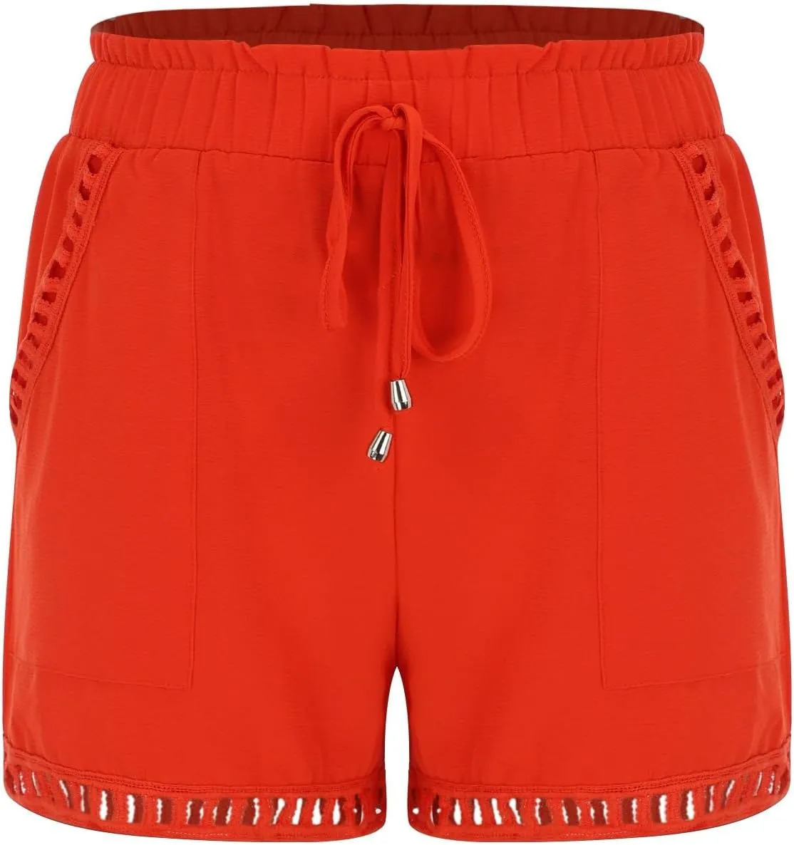 Women's Fashion Drawstring Shorts Casual Vacations Beach Summer Pants High-Waisted Lace-Up Office Relax Lounge Shorts