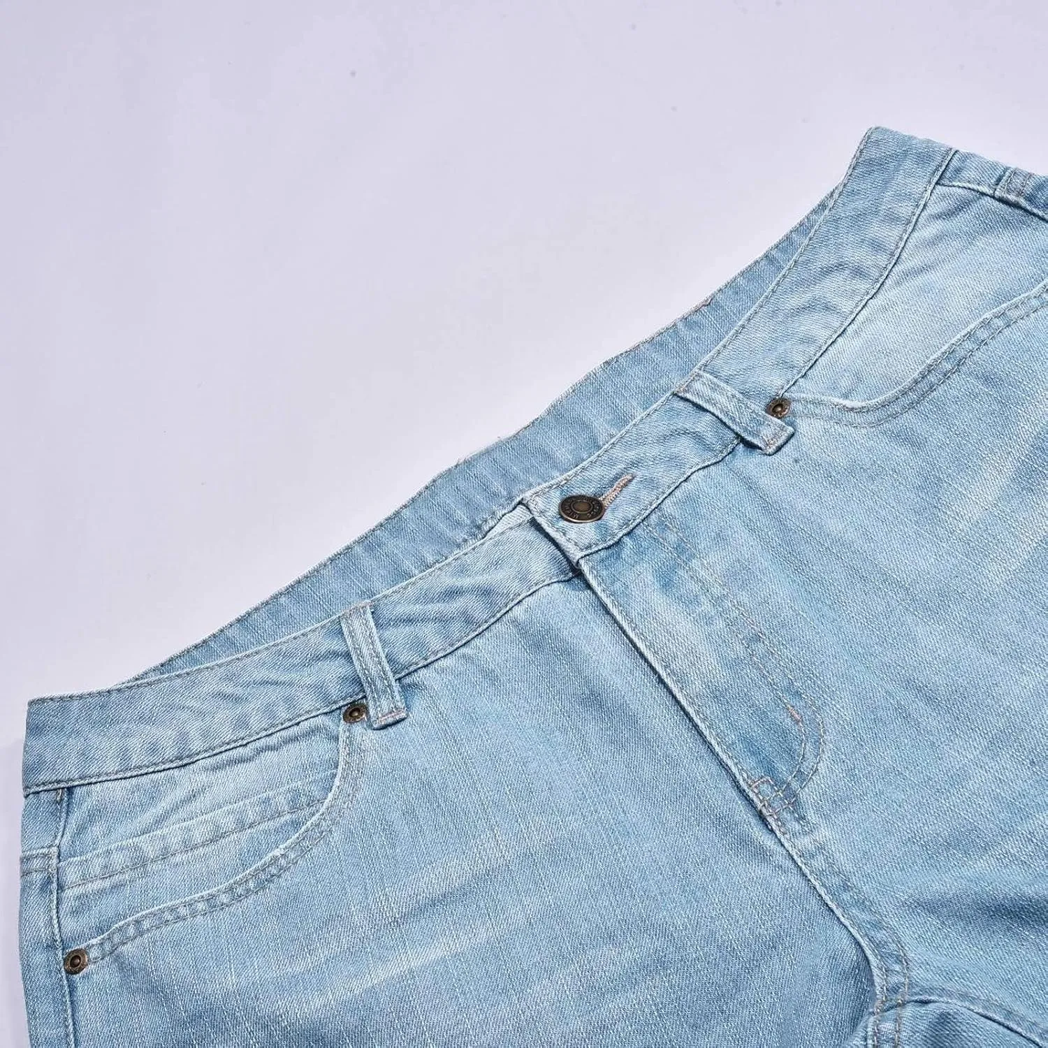 Women's High-Waisted Ripped Jeans Fashionable Distressed Gradient Casual Denim Pant Street Hip Hop Trendy Streetwears