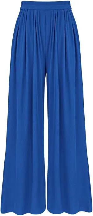 Womens High Waisted Wide Leg Linen Pants Plus Size Stylish Casual Loose Trouser Beach Vacation Boho Flowy Lounge Pant
