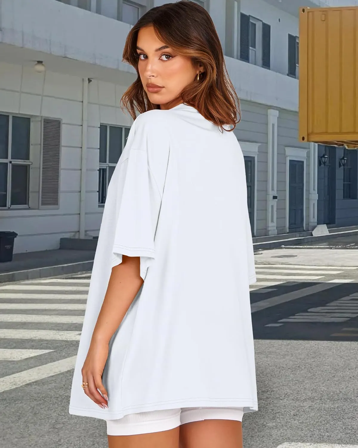 Womens Oversized Tshirt Graphic Tees Crew Neck Summer Short Sleeve Loose Fit Tops