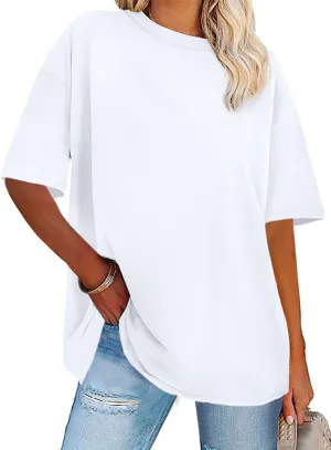Womens Oversized Tshirt Graphic Tees Crew Neck Summer Short Sleeve Loose Fit Tops