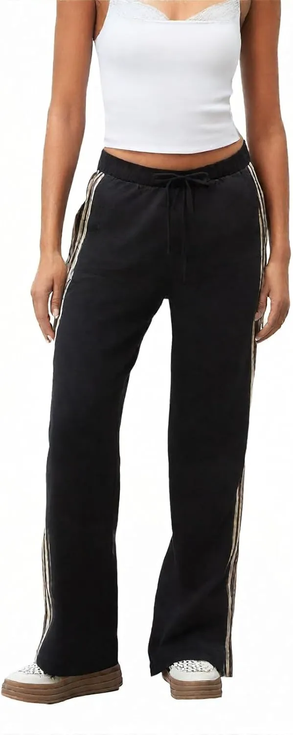 Women's Parachute Pants Casual Loose Elastic Waist Casual Y2K Jogger Outing Sweatpants Streetwear