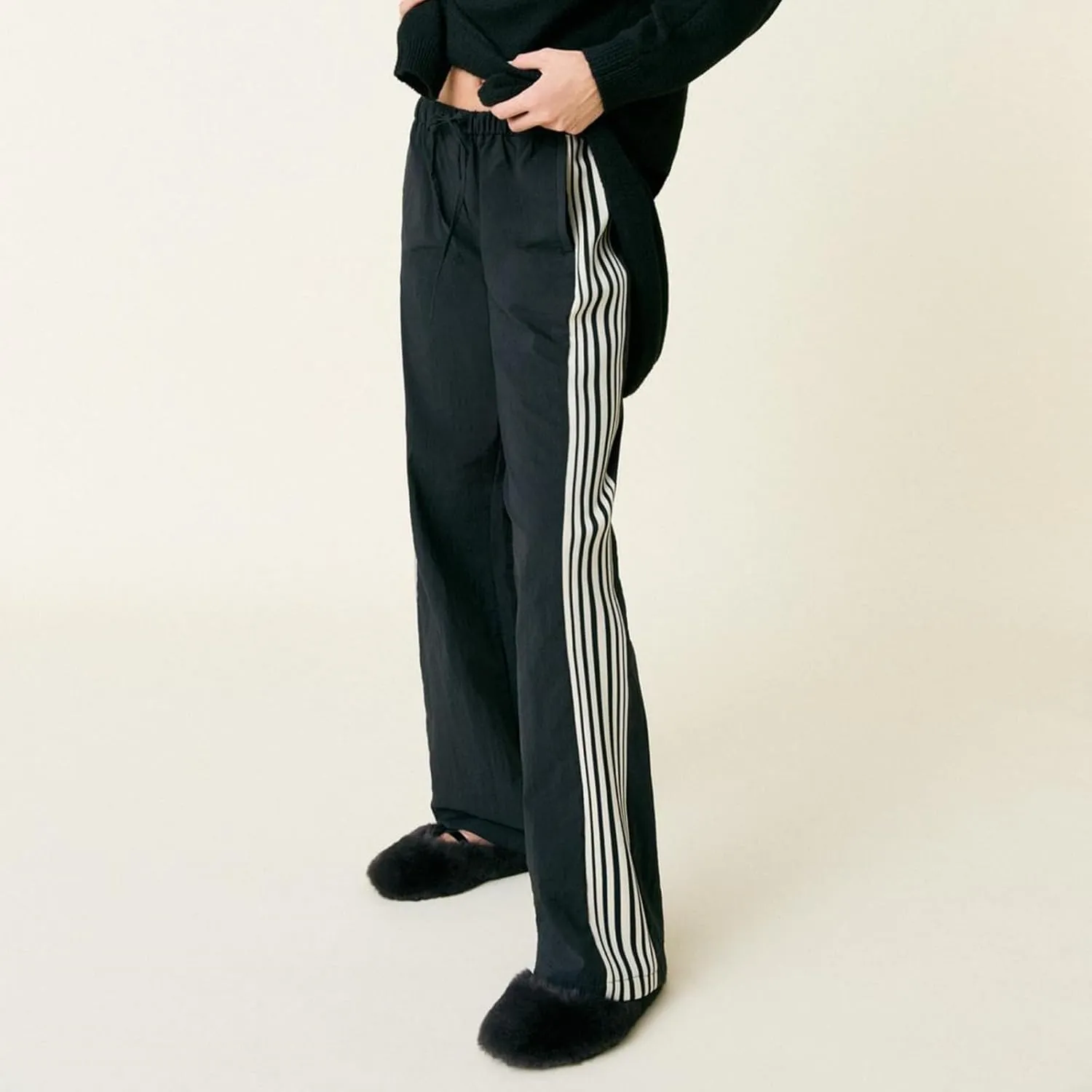 Women's Parachute Pants Casual Loose Elastic Waist Casual Y2K Jogger Outing Sweatpants Streetwear