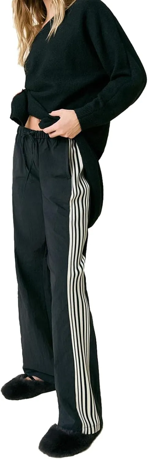 Women's Parachute Pants Casual Loose Elastic Waist Casual Y2K Jogger Outing Sweatpants Streetwear