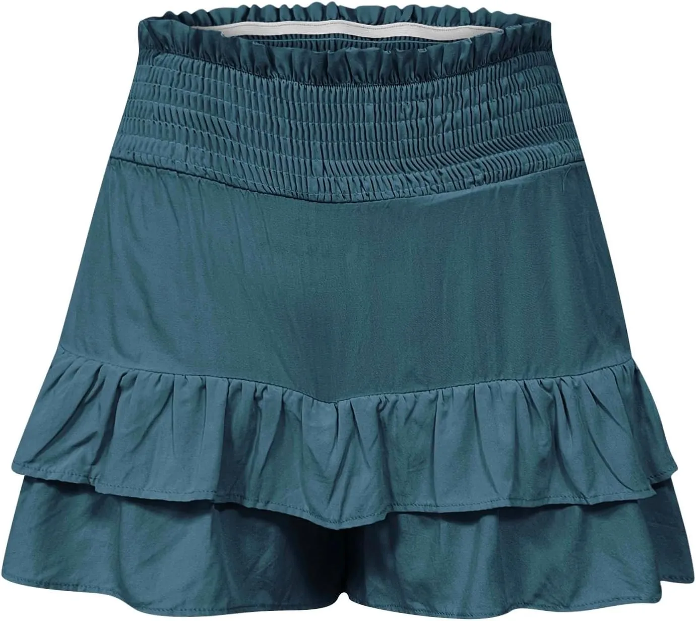 Women's Ruffle Flowy Mini Skirts High Waisted Cute Short Skirts Casual Layered Pleated Skirts Weekend Dating Outfit