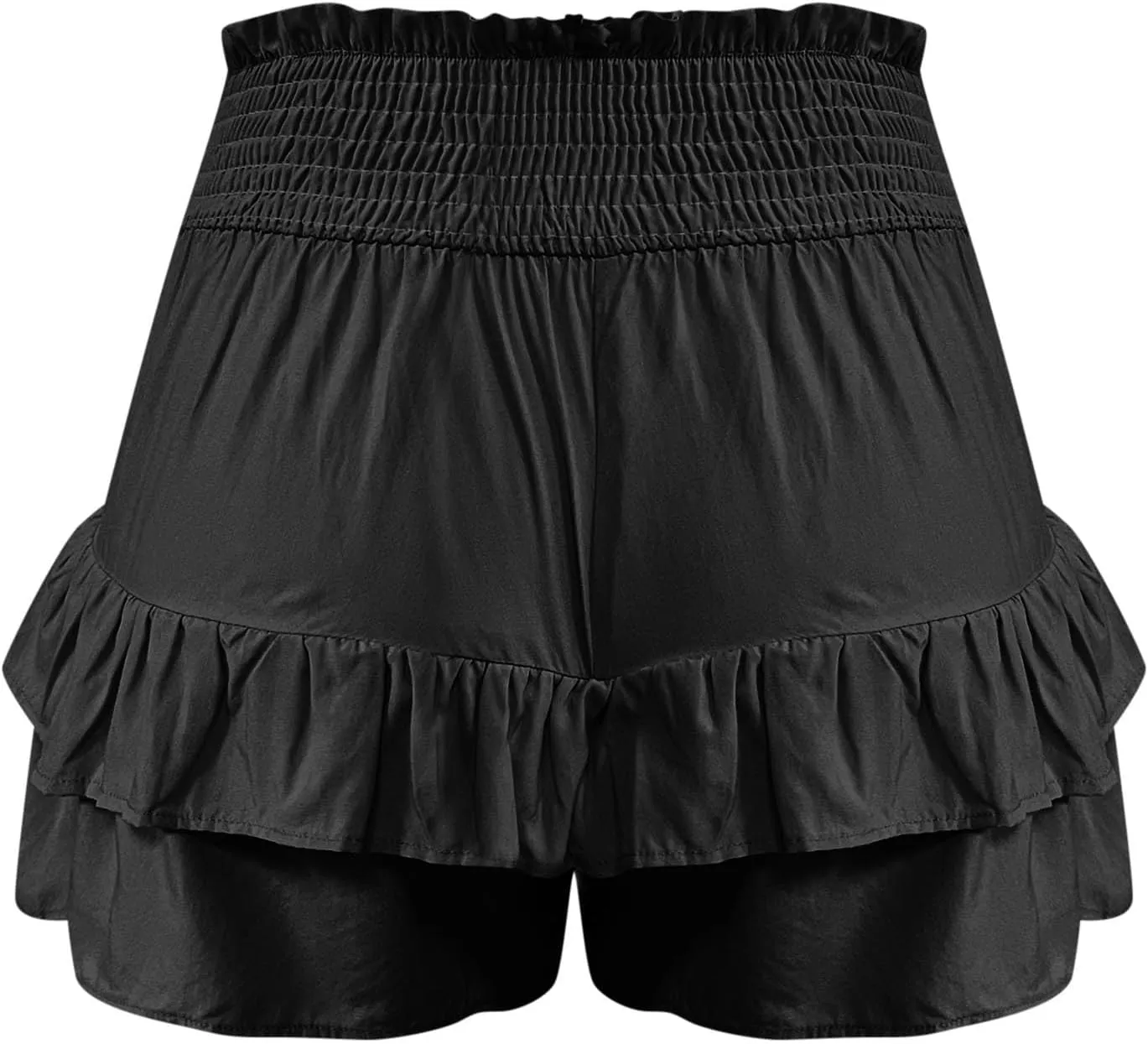 Women's Ruffle Flowy Mini Skirts High Waisted Cute Short Skirts Casual Layered Pleated Skirts Weekend Dating Outfit