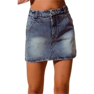 Women's So Me Washed Denim Mini Skirt