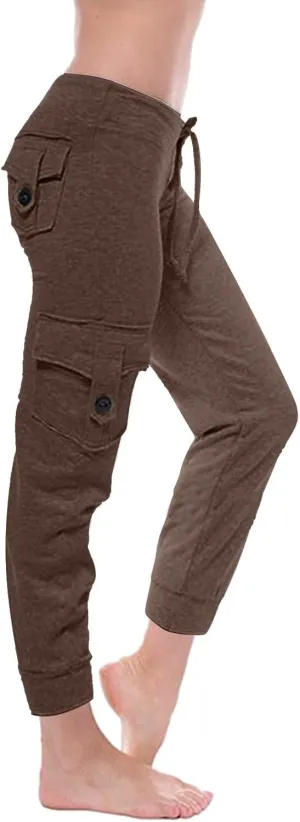 Women's Stretch High Waist Yoga Pant Trendy Daily Home Lounge Gym Fitness Sweatpants Office Work Dress Casual Trouser