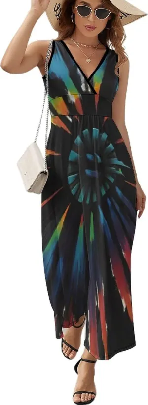 Women's Summer Casual Flowy Long Dress for Vacation Party Wedding