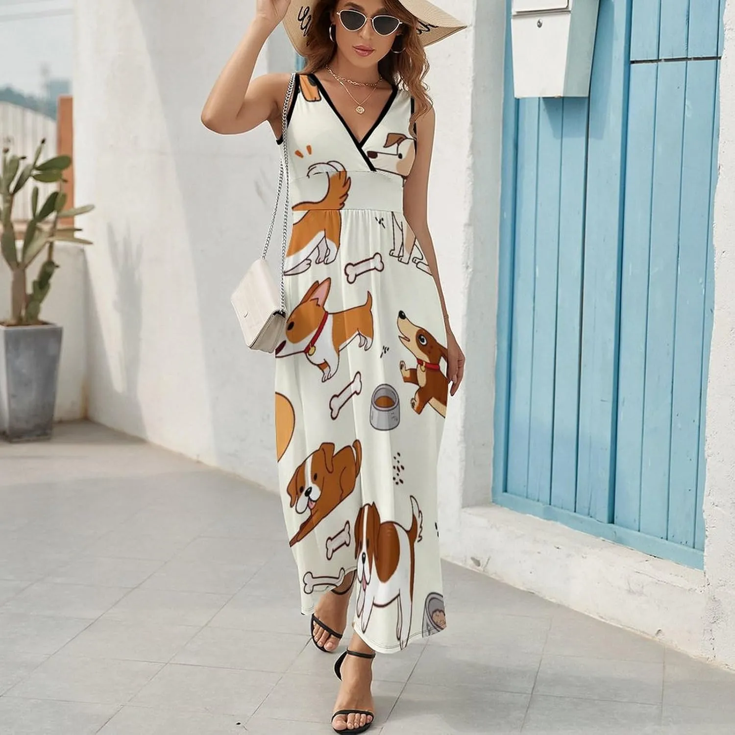 Women's Summer Casual Flowy Long Dress for Vacation Party Wedding