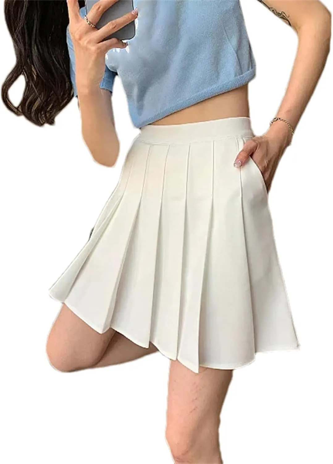 Women's Summer Casual Skirt  High Waist Mini Pleated Skirt Lightweight Golf Skirt