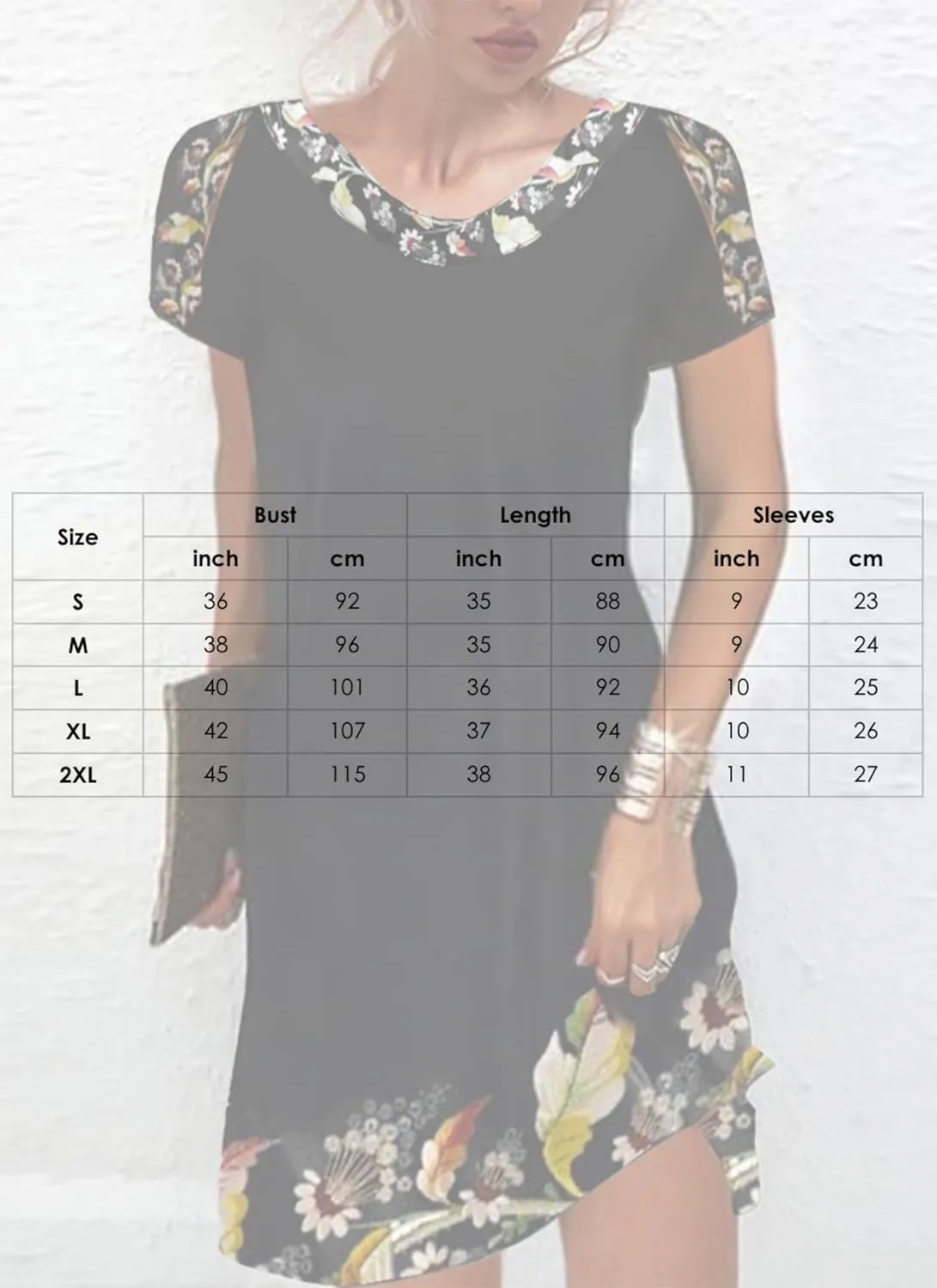 Women's Summer Floral Mini Dress Casual Crew Neck Short Sleeve Loose Fit Beach Short Dress