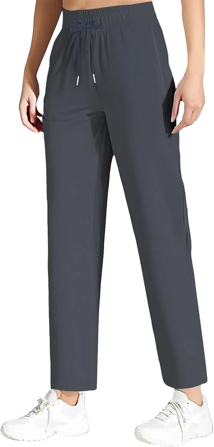 Women's Sweatpants Baggy Casual Drawstring Straight Leg Lounge Pants Outfits Athletic Breathable Joggers with Pockets