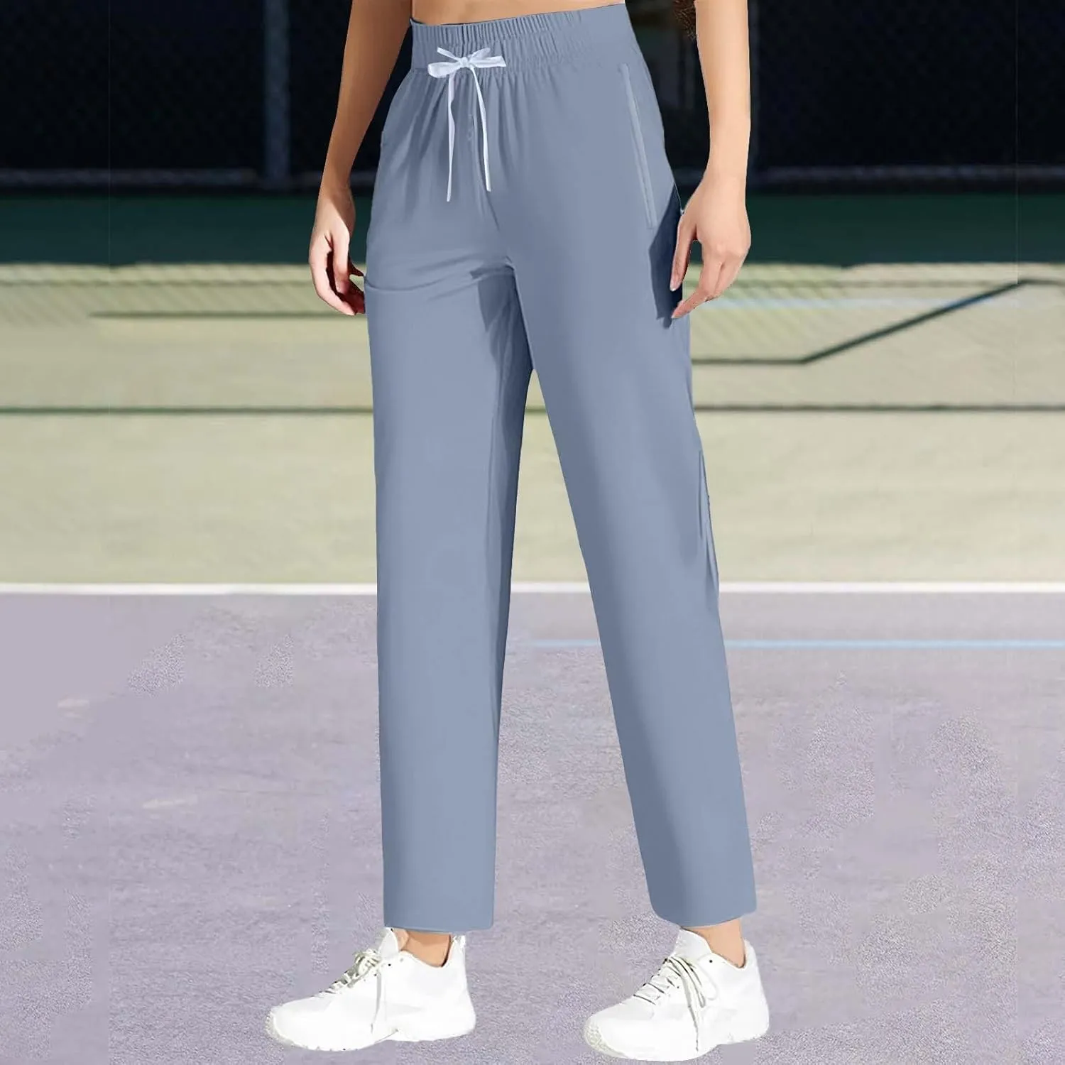 Women's Sweatpants Baggy Casual Drawstring Straight Leg Lounge Pants Outfits Athletic Breathable Joggers with Pockets