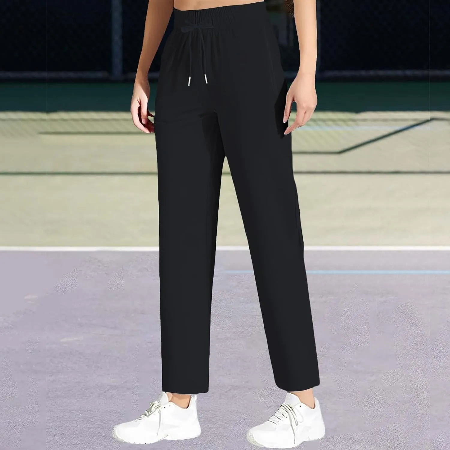 Women's Sweatpants Baggy Casual Drawstring Straight Leg Lounge Pants Outfits Athletic Breathable Joggers with Pockets
