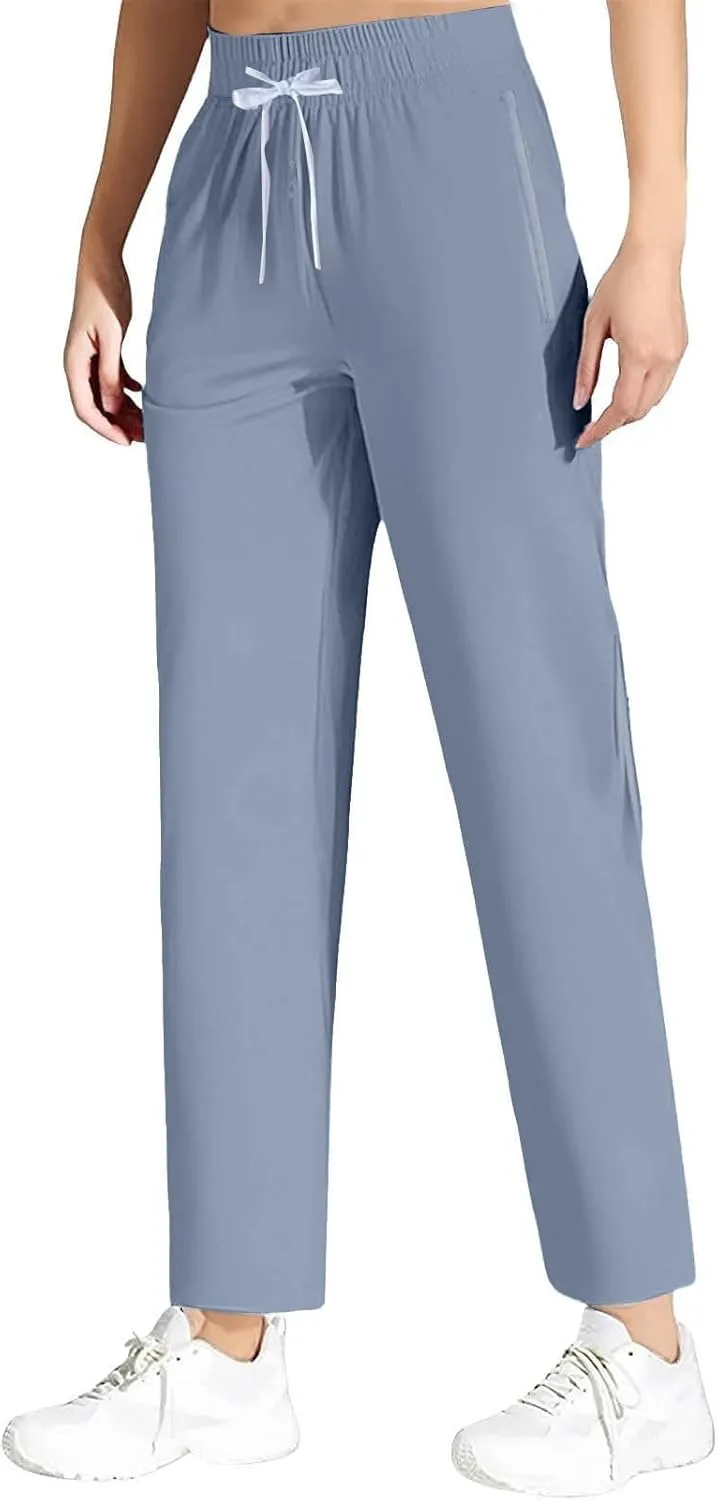 Women's Sweatpants Baggy Casual Drawstring Straight Leg Lounge Pants Outfits Athletic Breathable Joggers with Pockets
