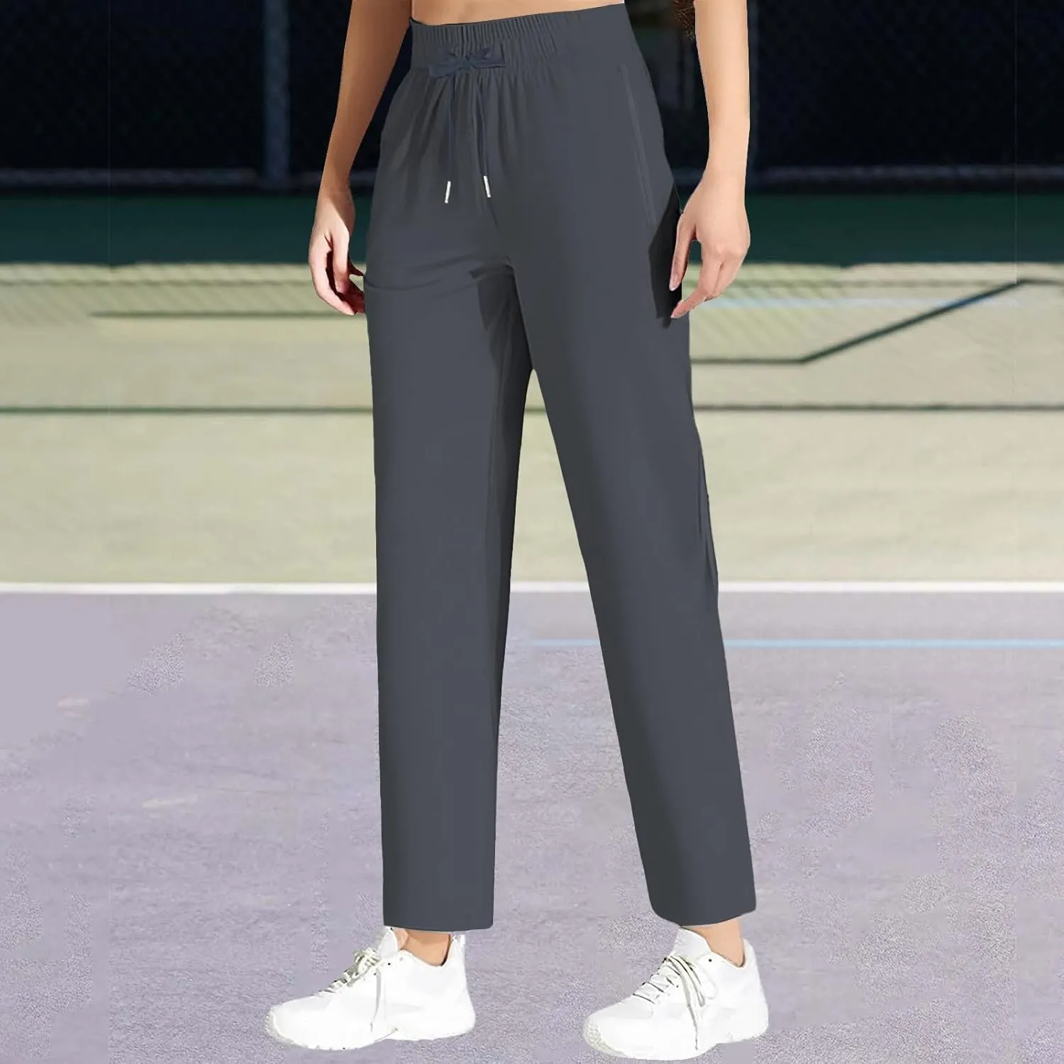 Women's Sweatpants Baggy Casual Drawstring Straight Leg Lounge Pants Outfits Athletic Breathable Joggers with Pockets