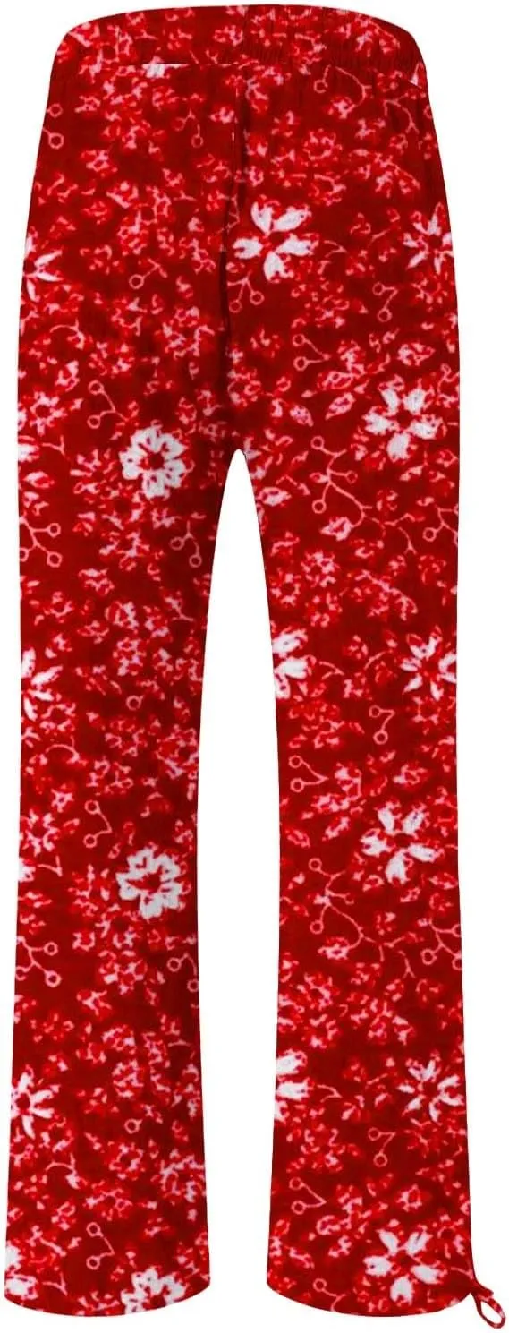 Womens Tie Dye Palazzo Pants Stylish Summer Vacation Beach Boho Flowy Casual Trouser Wide-Leg Stretchy Waistband Pant