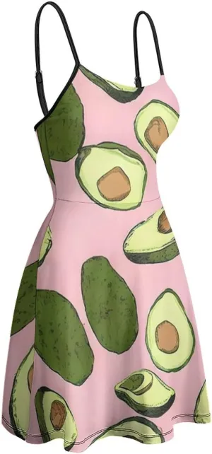 Women's U-Neck Sleeveless Midi Tank Dress for Party Holiday Beach