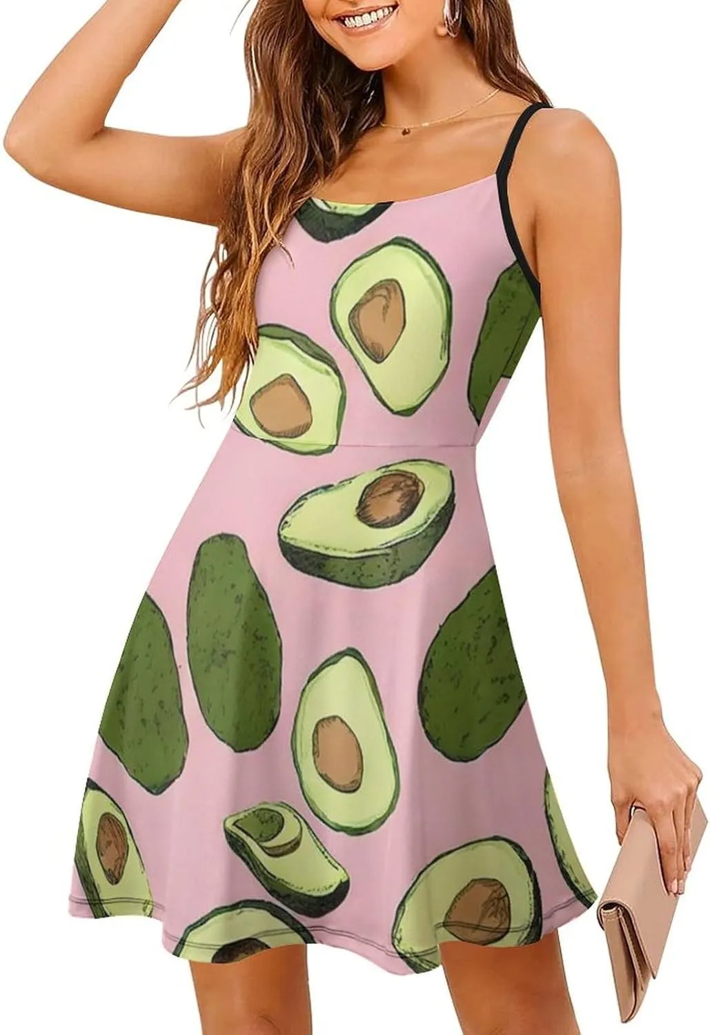 Women's U-Neck Sleeveless Midi Tank Dress for Party Holiday Beach