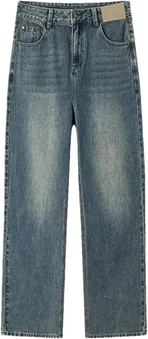 Womens Wide Leg High Waisted Jeans Boyfriend Flare Stretch Vintage Trendy Slimming Long Trousers