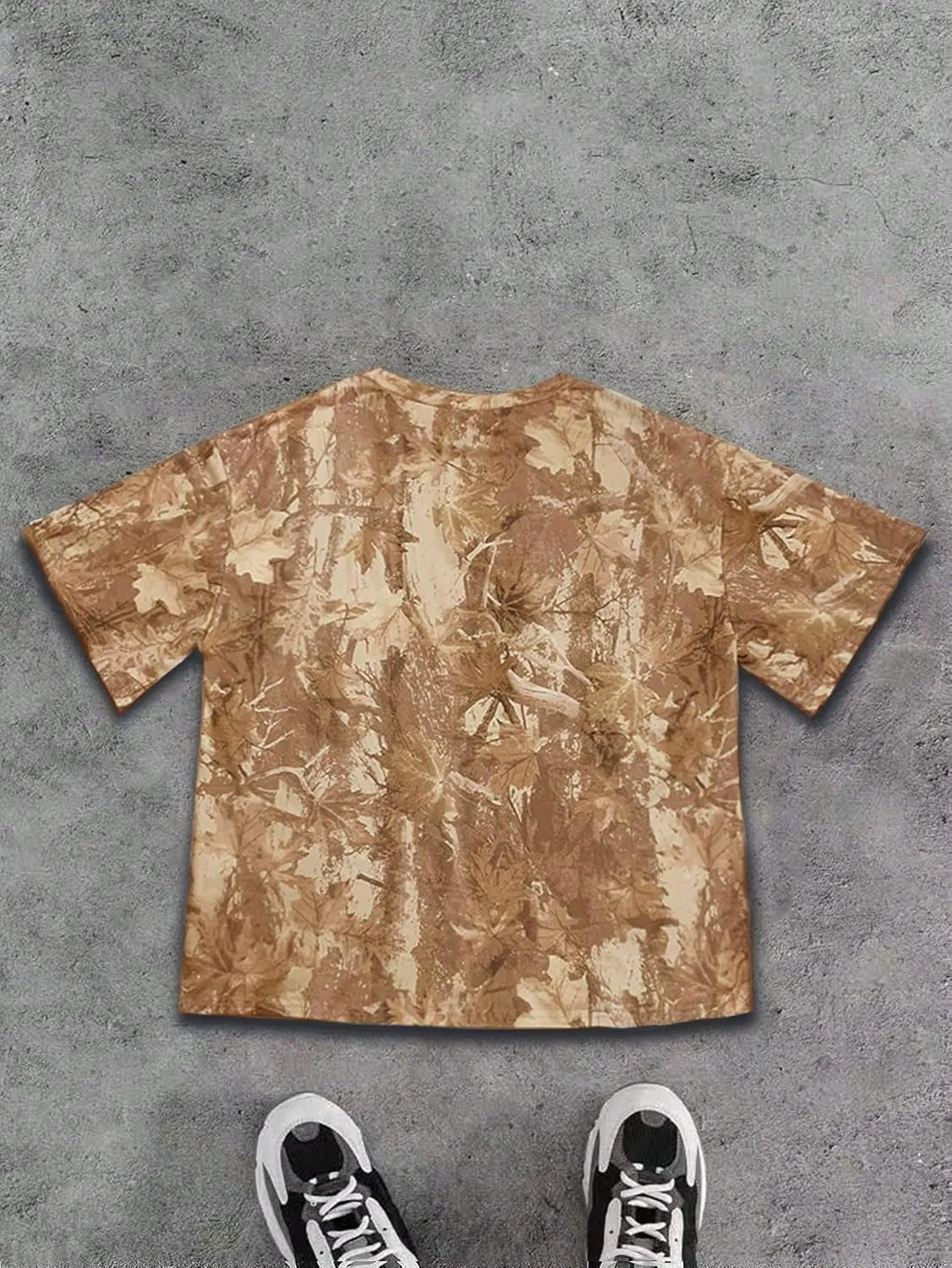 Women's Y2K Camo Print Shirts Oversized Camouflage Tops Crew Neck Basic T Shirt Casual Summer Blouse