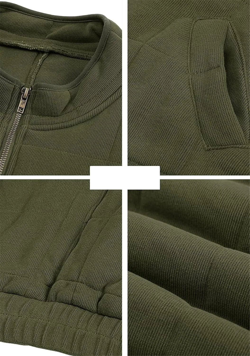YMING Women's Baggy Lightweight Puffer Jacket Long Sleeve Zip Up Down Coat Quilted Warm Winter Down Coat With Pockets