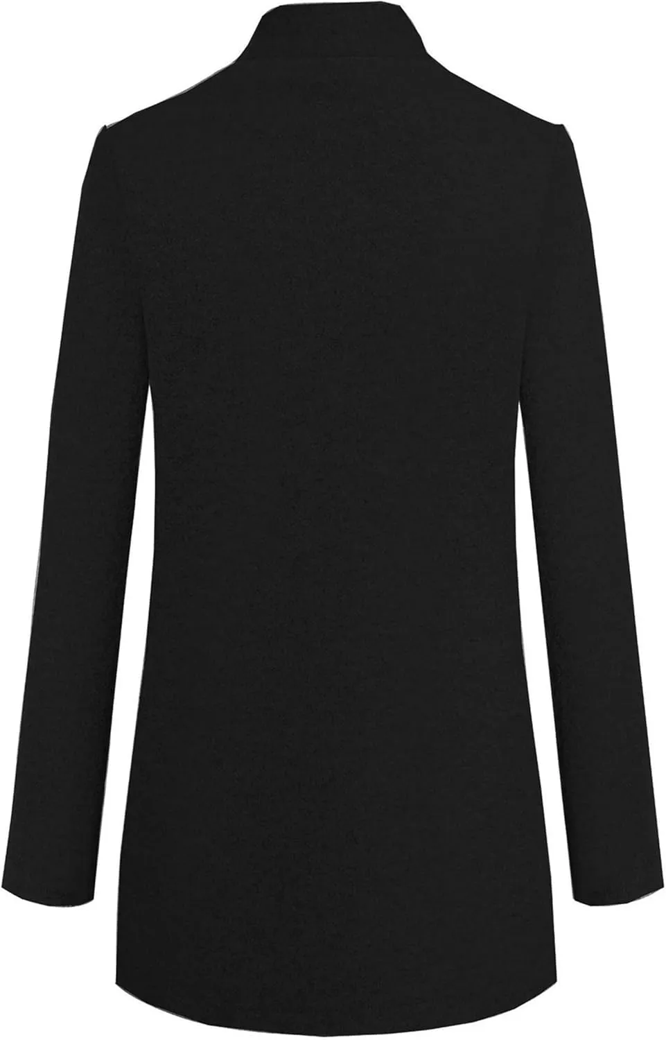 YMING Womens Casual Wool Blend Long Pea Coats Jackets Notched Open Front Outerwear Slim Fit Winter Overcoats