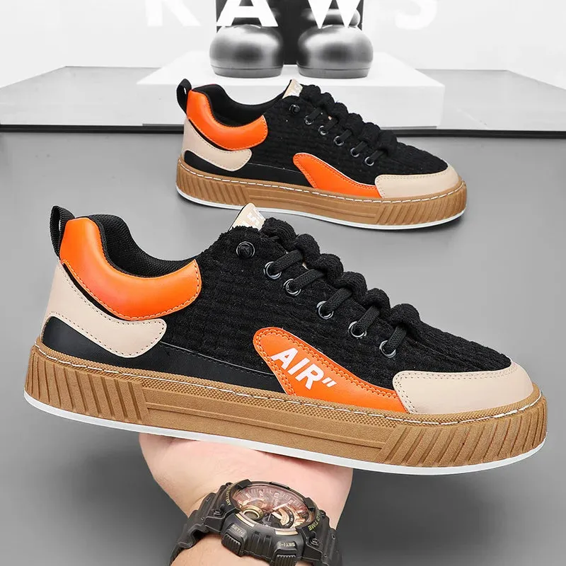 Youth Trendy Board Shoes Corduroy Student Sports Shoes Outdoor Sneakers Male  Footwear